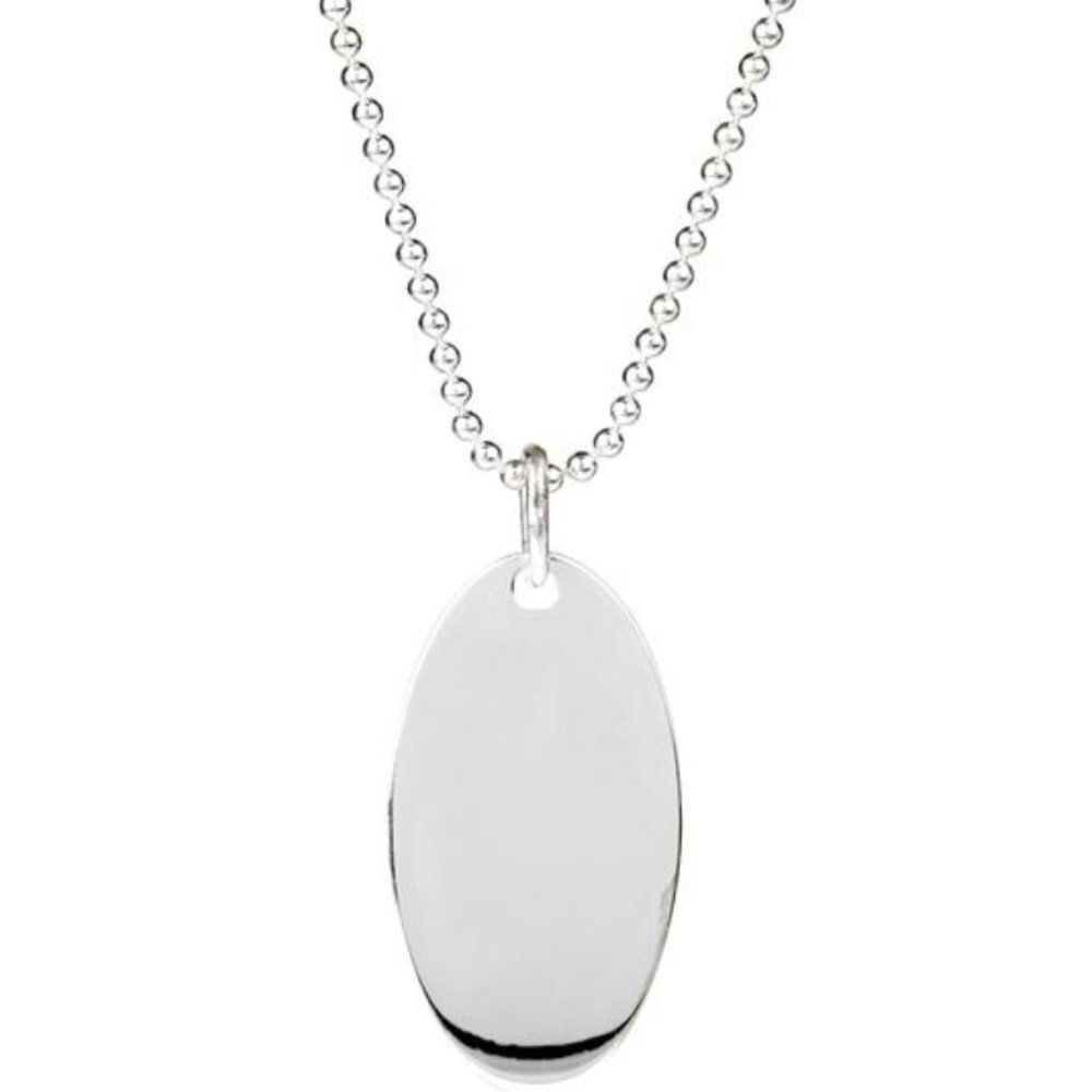 Gucci Sterling Silver Oval Charm Necklace NEW IN BOX - Picture 3 of 5
